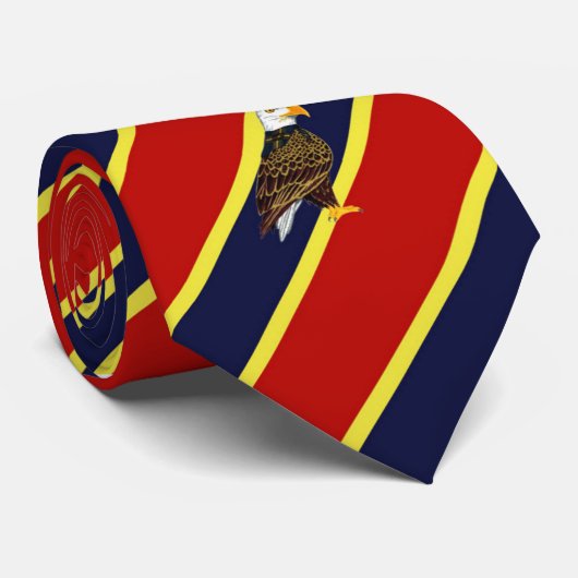 木製のバッジのワシのストライプのな服タイ ネクタイ (ロール)