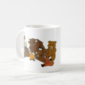 木製のバッジのワシのマグ コーヒーマグカップ (正面左)