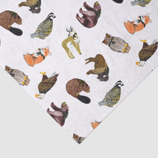 木製のバッジの生き物のティッシュペーパー 薄葉紙 (詳細)