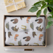 木製のバッジの生き物のティッシュペーパー 薄葉紙 (ギフト)