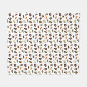 木製のバッジの生き物のトス毛布 フリースブランケット (正面(横))