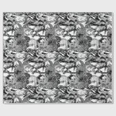 木製のバッジの生き物のモンタージュ ラッピングペーパー (フラット)