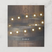 木製のバレル素朴ラ結婚イトのテーブル番号 プレイスカード (外部開封)