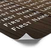 木製のバレル素朴ラ結婚イトの座席表 ポスター (角)