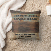 木製のパネルの第30記念日 クッション (ブランケット)