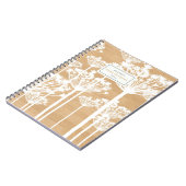 木製のパーソナライズなノートのタンポポパターン ノートブック (左側)