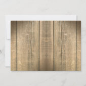 木製のヒマワリの国スタイルのブライダルシャワーの招待 招待状 (裏面)