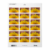 木製のヒマワリの素朴な保存日付ラベル ラベル (フルシート)