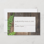 木製のフェルン RSVP 招待状 (正面)
