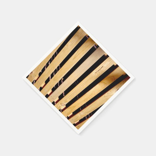 木製のフェンスの柱 スタンダードカクテルナプキン (角)