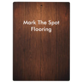 木製のフロアーリングのテーマ クリップボード (裏面)