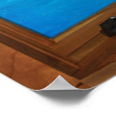 木製のベイ窓イリュージョン – Sail Bots ポスター (角)