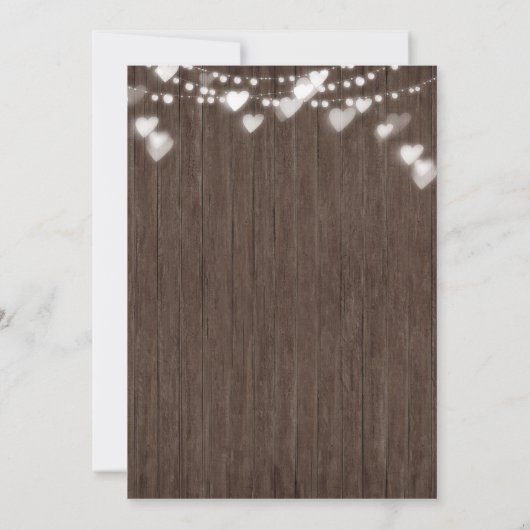 木製のベビーはベビーシャワーの招待を醸造しています 招待状 (裏面)