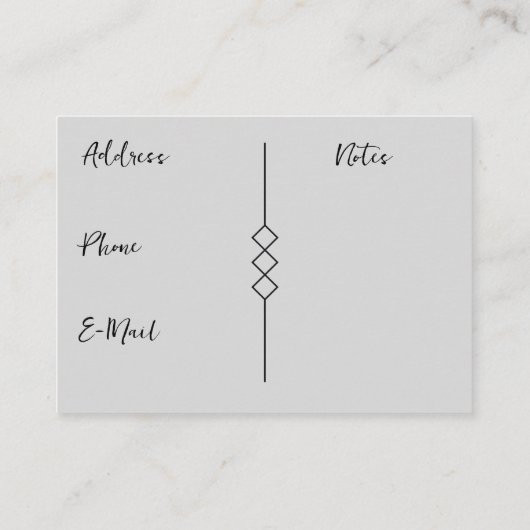 木製のボウタイ 名刺 (裏面)