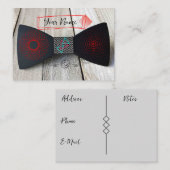 木製のボウタイ 名刺 (正面/裏面)