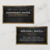 木製のボーダー建築のエレガントな木の一見#11 名刺 (正面/裏面)