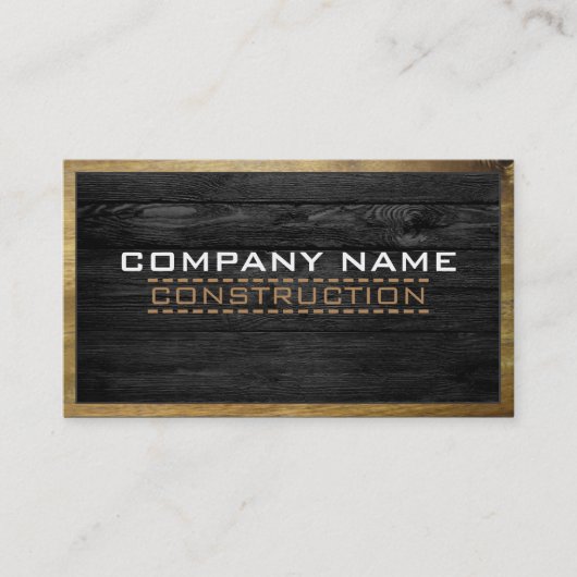 木製のボーダー建築のエレガントな木の一見#11 名刺 (正面)