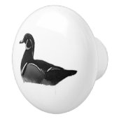 木製のマガモの雄の陶器製の引き手 セラミックノブ (右)
