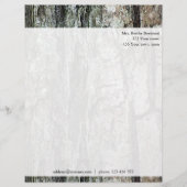 木製のマツ吠え声の植物のカスタムな住所 レターヘッド (正面)