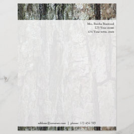 木製のマツ吠え声の植物のカスタムな住所 レターヘッド