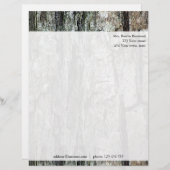 木製のマツ吠え声の植物のカスタムな住所 レターヘッド (正面/裏面)