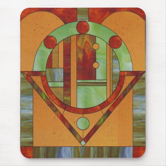 木製のモザイク マウスパッド (正面)