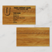 木製のモノグラムU 名刺 (正面/裏面)