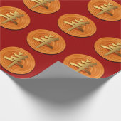 木製のヤギのラム中国のな年の(占星術の)十二宮図の包装紙 ラッピングペーパー (角)