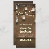 木製のライトの石工は素朴な結婚式のプログラムを飾る プログラム (正面/裏面)