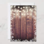 木製のランタンが灯るクリスマス パーティーのお知らせ 招待状 (裏面)