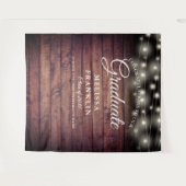 木製のランタンを使ったナチュラルな卒業パーティーの写真用背景 タペストリー (正面(横))