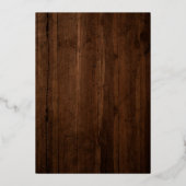 木製のランタンを使ったナチュラルな雰囲気の 退職パーティー 箔招待状 (裏面)