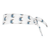 木製の三日月形の青い蝶 タイヘッドバンド (回転90)