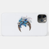 木製の三日月形の青い蝶 Case-Mate iPhoneケース (裏面(横))