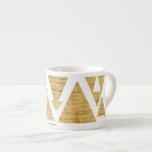 木製の三角形と矢印 エスプレッソカップ (正面右)