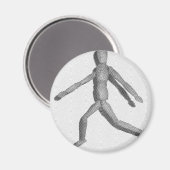 木製の人間マネキン マグネット (正面/裏面)