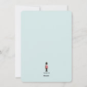 木製の兵士フォトホリデームービングカード シーズンカード (裏面)