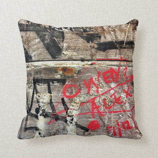 木製の写真のモダンな落書きの腐食 クッション