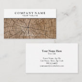 木製の切り株の名刺 名刺 (正面/裏面)