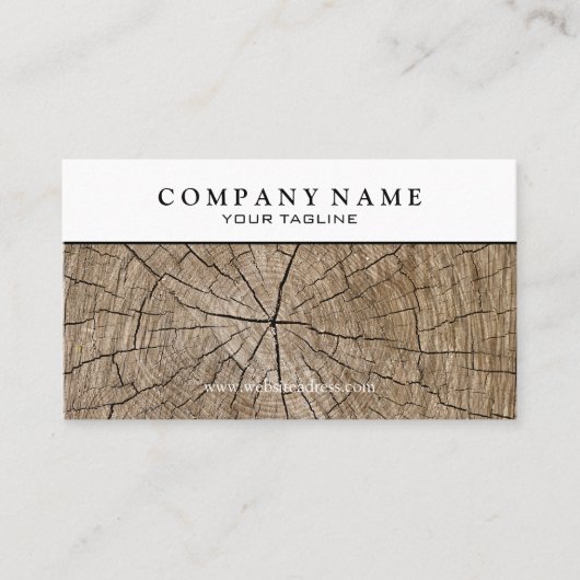 木製の切り株の名刺 名刺 (正面)