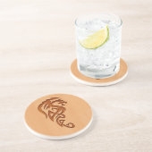 木製の効果で刻まれるドラゴン コースター (側面)