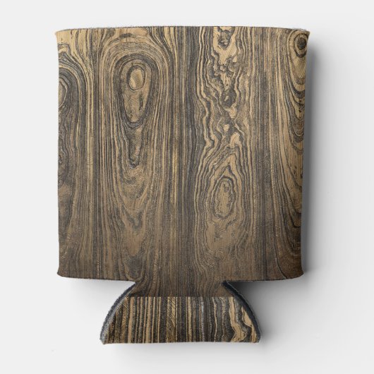 木製の厚板、自然な質感の背景。 缶クーラー (正面)