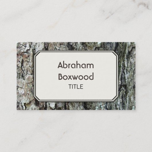 木製の古い吠え声のパーソナライズな植物のカスタマイズ可能 名刺 (正面)
