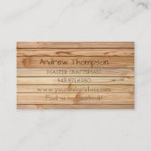 木製の名刺 名刺 (裏面)