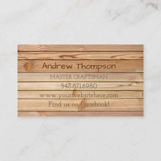 木製の名刺 名刺 (裏面)
