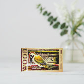 木製の名刺 名刺 (スタンド正面)