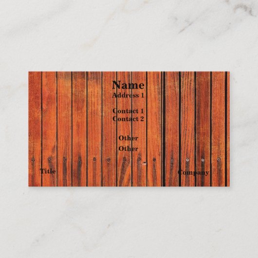 木製の塀のイメージの名刺 名刺 (正面)