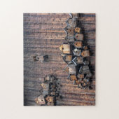 木製の壁にバーズハウス、おもしろいとトリッキー ジグソーパズル (縦)