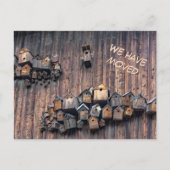 木製の壁に鳥の家、我々が移動したおもしろい ポストカード (正面)