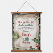 木製の壁掛けタペストリー 吊り下げ型タペストリー (正面)